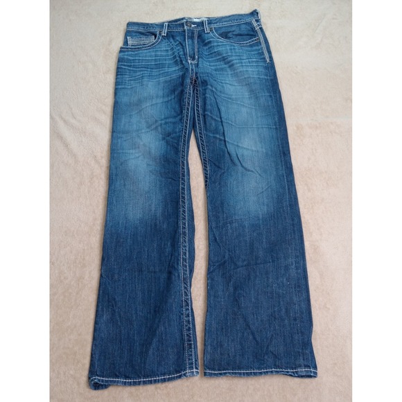 BKE Other - BKE Jake Straight Denim Jeans Men's 34LX33 Blue Distressed
